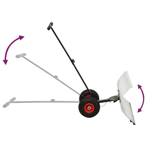 Manual Snow Shovel with Wheels | vidaXL.co.uk