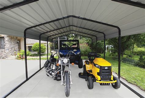 Arrow 29 Gauge Carport, Galvanized Steel Roof Panels, 12" by 20" by 7 ...