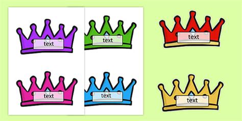 👉 * NEW * Editable Crown Name Tags (teacher made)