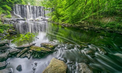 Download Nature Connecticut Stone River Waterfall 4k Ultra HD Wallpaper