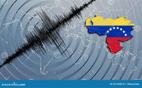 Seismic Activity Earthquake Venezuela Map Stock Illustration - Illustration of area, concept ...