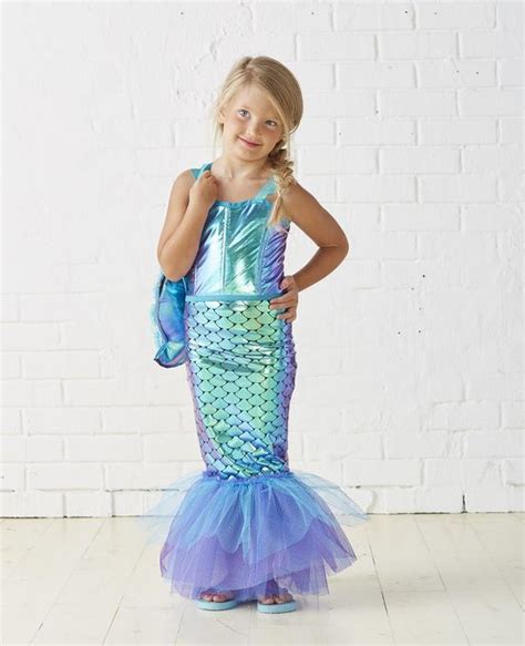 Kids Mermaid Costume | DIY kids Halloween Costume | Mermaid costume kids, Mermaid costume diy ...