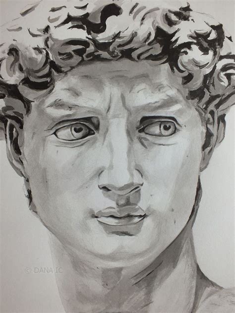 Michelangelo David Drawing