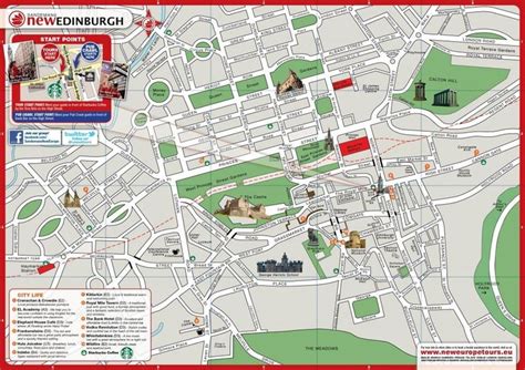 Edinburgh (Leith, Scotland) cruise port map (printable) | Edinburgh ...