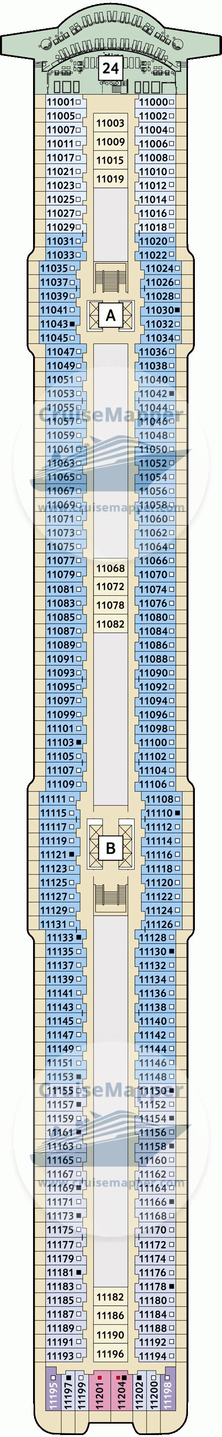 Mein Schiff 2 deck 11 plan | CruiseMapper