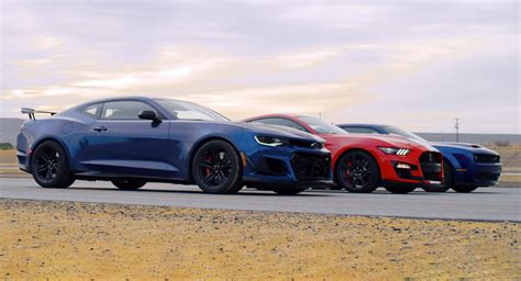 Mustang Shelby GT500 Takes On Camaro ZL1 1LE And Challenger Hellcat ...