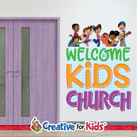 Sunday School Decal, Welcome to Kids Church, Sunday School Art, Kids ...