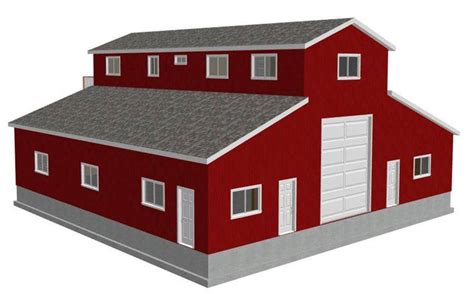 Pole Barns Living Quarters Garage Plans Blueprints - Home Building Plans | #59948