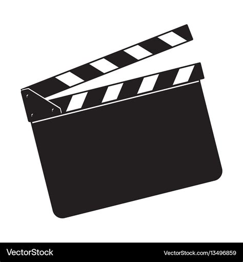 Blank cinema production black clapper board Vector Image