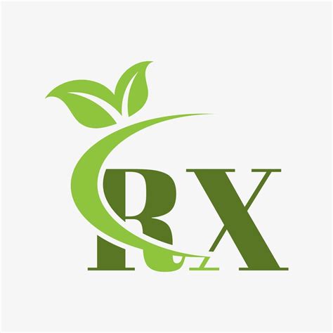 RX letter logo with swoosh leaves icon vector. pro vector. 16835985 Vector Art at Vecteezy