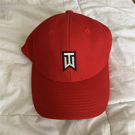 Nike x Tiger Woods red Baseball cap - flex fit ;... - Depop