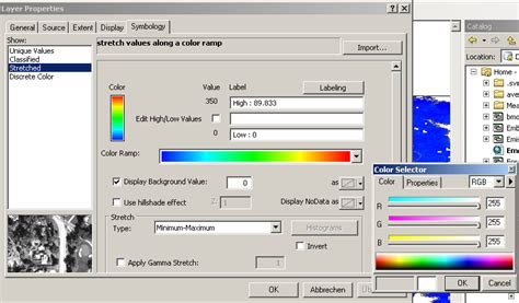 arcgis 10.0 - How to create a color ramp in ArcGIS10 where the zero value is represented by ...