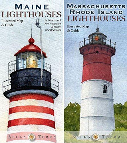 New England Lighthouses Map Pack - Maine, New Hampshire, Massachusetts ...