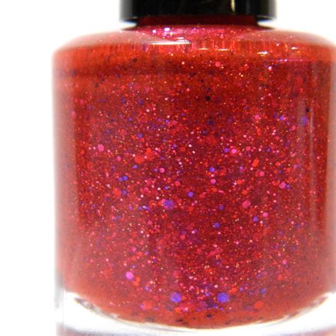 red base, pink, purple glitter | Purple glitter, Nail polish, Nails