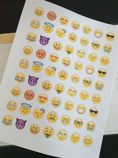 Printable Emoji Stickers for Planners