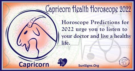 Capricorn Health And Fitness Horoscope 2022 Predictions - SunSigns.Org