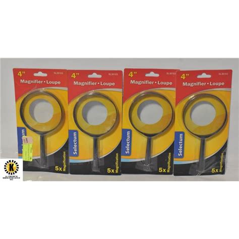 4 PACKS OF 4" MAGNIFYING GLASS