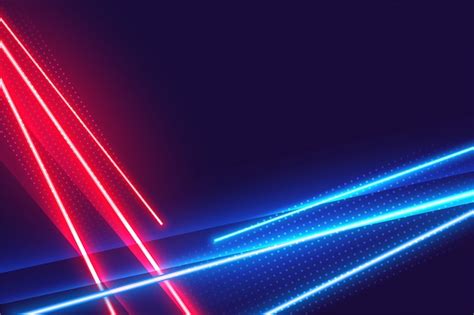 Free Vector | Red and blue neon lights geometric background