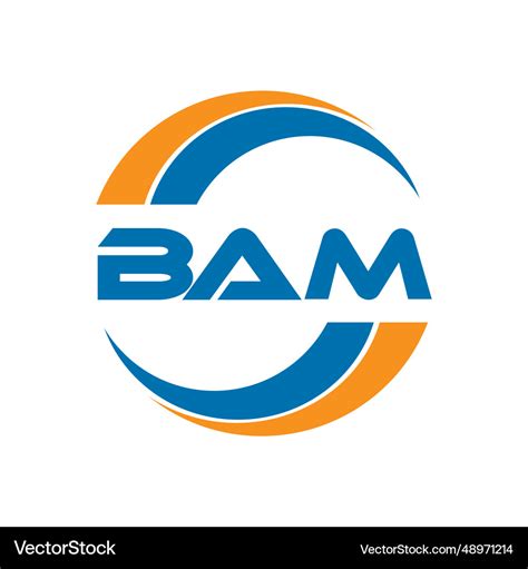 Bam letter logo design on a white background Vector Image