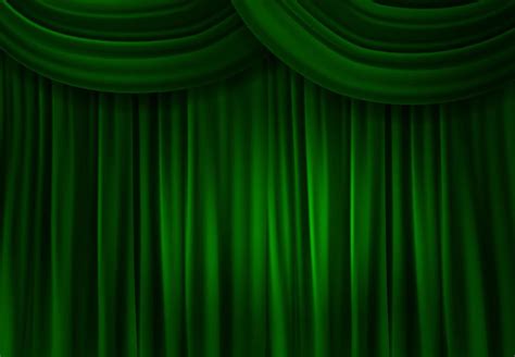 Green Stage Curtains