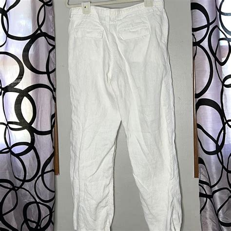 Apt.9 men’s white casual 100% linen pants size 34 x... - Depop