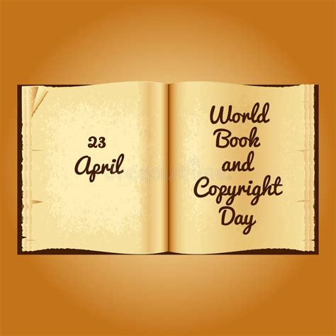 World Book and Copyright Day Stock Illustration - Illustration of ...