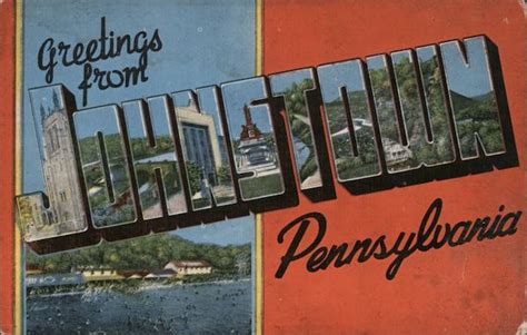 Greetings from Johnstown Pennsylvania Postcard