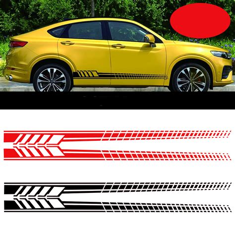 Sports Racing Stripe Graphic Stickers Truck Auto Car Body Side Door ...