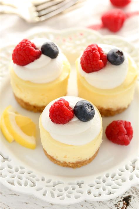 Mini Lemon Cheesecakes - Live Well Bake Often