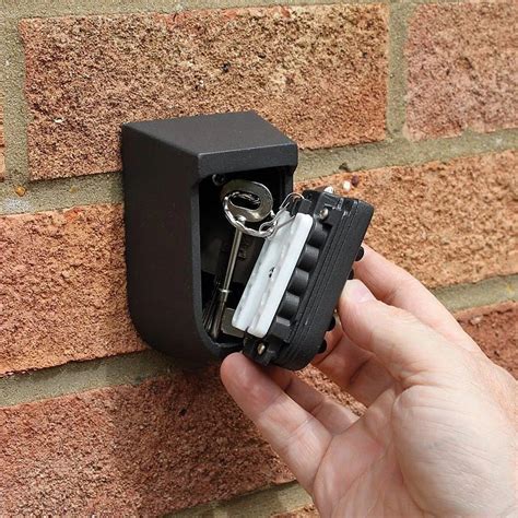 1Pc Black Security key Locker Outdoor Combination Hide Key Safe Lock ...