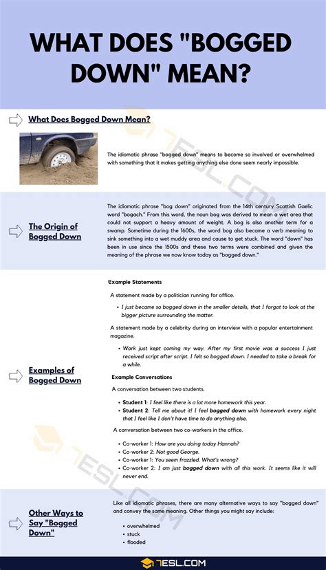 "Bogged Down" Meaning, Origin and Examples • 7ESL