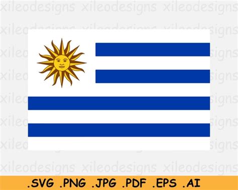 Uruguay National Flag SVG Uruguayan Nation Country Banner | Etsy