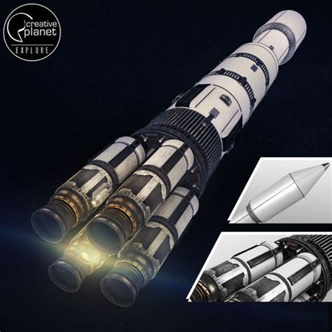 Space sci-fi rocket ship 3D model | CGTrader