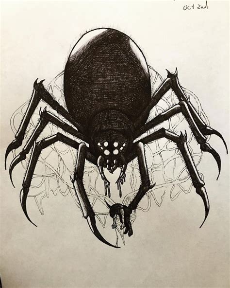 Giant Spider Drawing by OctoRed77x on DeviantArt