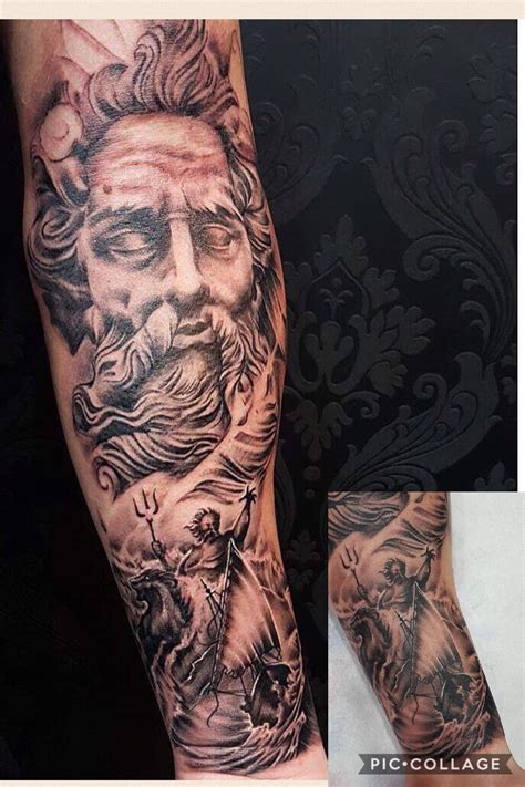 Poseidon - God of the sea tattoo (Greek Mythology)' | Mythology tattoos, Greek tattoos, Poseidon ...