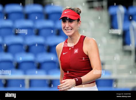 Tokyo, Japan, 29 July, 2021. Belinda Bencic of Team Switzerland ...