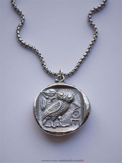 Classic Sterling Athena Owl Coin Talisman wisdom-Courage-Inspiration-Strength | eBay | Athena ...