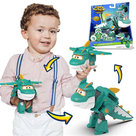 Buy Super Wings Transformer Toys 5 in Dinosaur Toys Tino Transforming Airplane Robot Toys for ...