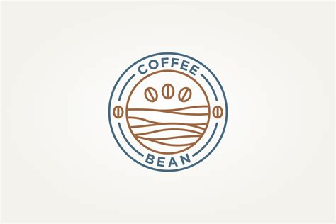 Coffee Bean Shop Minimalist Logo Badge Graphic by Blazybone · Creative ...