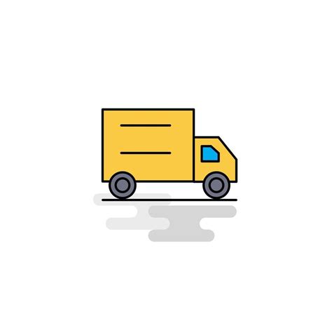 Flat Truck Icon Vector 14220155 Vector Art at Vecteezy