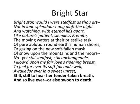 PPT - Bright Star by John Keats PowerPoint Presentation, free download - ID:2225607