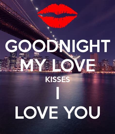 'GOODNIGHT MY LOVE KISSES I LOVE YOU' Poster | Good night i love you, Good night love messages ...