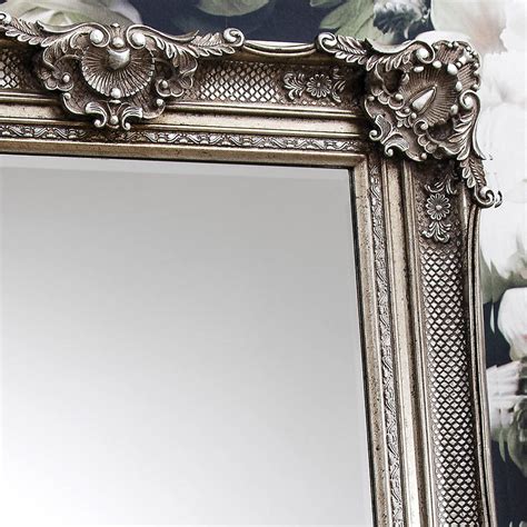 Ornate Antique Silver Floor Standing Mirror By Primrose & Plum ...