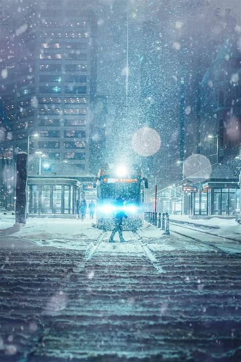 Snowy New York, christmas, city, holiday, night, snow, winter, HD phone wallpaper | Peakpx