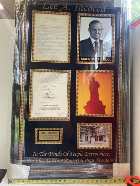 At Auction: Lee A. Iacocca "Statue Of Liberty" Signed Photo Frame