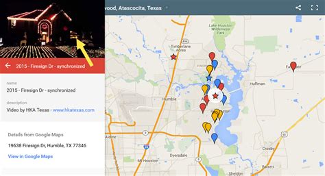 Map of Christmas Lights in Humble, Kingwood, Atascocita TX