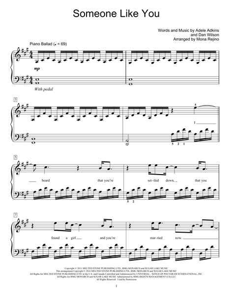 Adele - Someone Like You sheet music