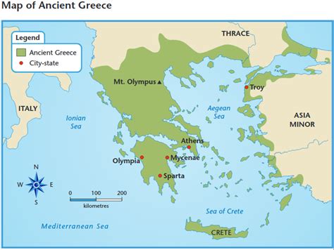 Athens Ancient Greece Map