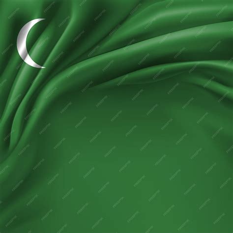 Premium Photo | Flag of pakistan with a green flag in the background