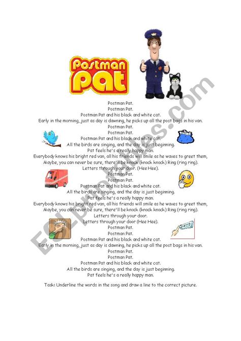 Postman Pat Worksheet